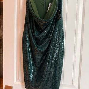 slim fit dress slacks Ellie Forest Green Strapless Mini Dress - US 12 main image 1